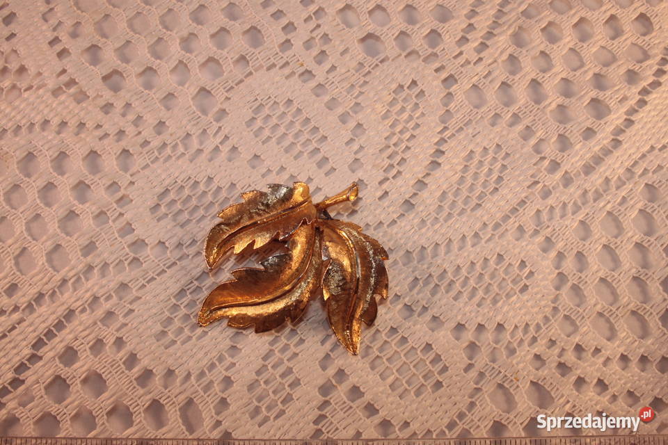 Stara broszka liść DORENE Ochojno