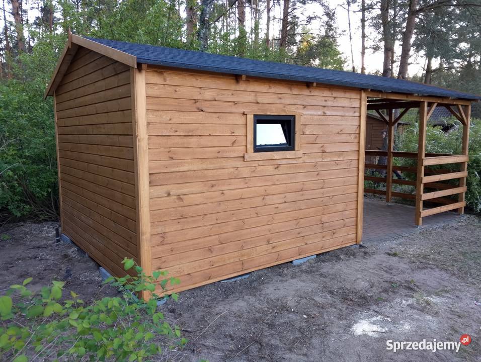 Domek narzędziowy domek z tarasem na działke 3x3 sprzedam