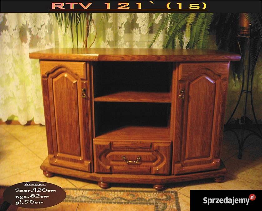 Śliczna Komoda RTV 122Niska Stolik TV Dąb Rustik Tarnowiec