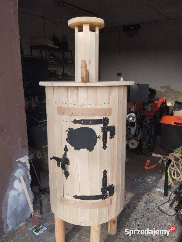 Ogrodowa Wędzarnia drewniana okrągła wędzok Kraków