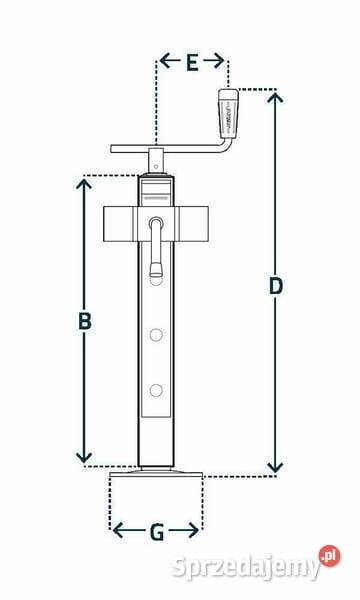 Stopa podporowa kwadratowa 80 mm STRPE600 Kamionna