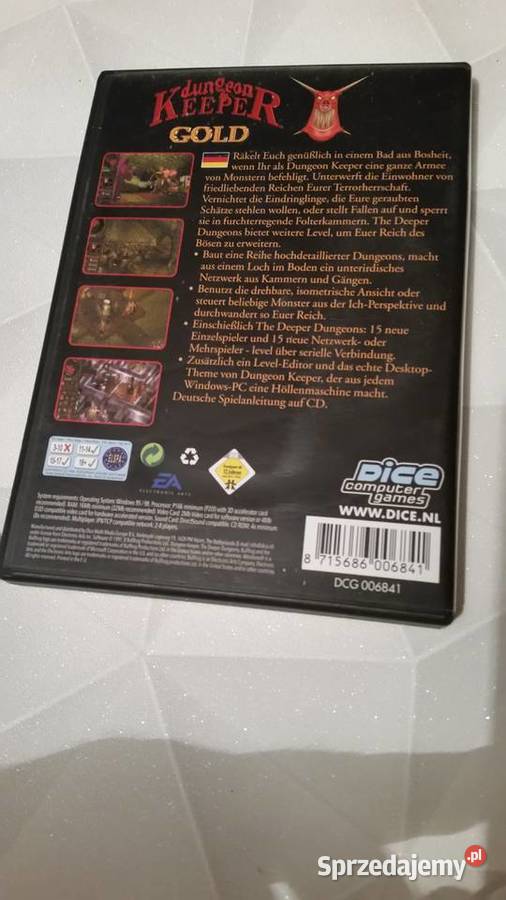 Gra pc cdrom dungeon KEEPER Gold 1997 lubelskie Puławy