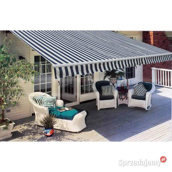 vidaXL Markiza zwijana ręcznie 300 niebiesko Dom i Ogród mazowieckie sprzedam