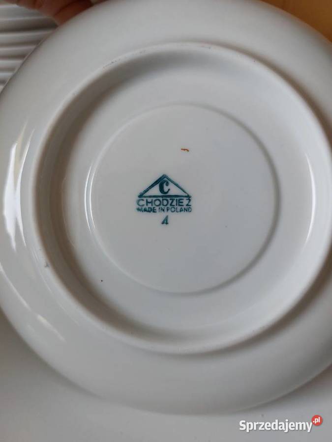 talerzyki porcelana Chodzież 10 sztuk kawa białe Poznań