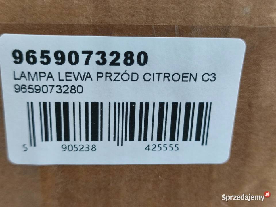 LAMPA LEWY PRZÓD CITROEN C3 20022013 ORYGINALNA