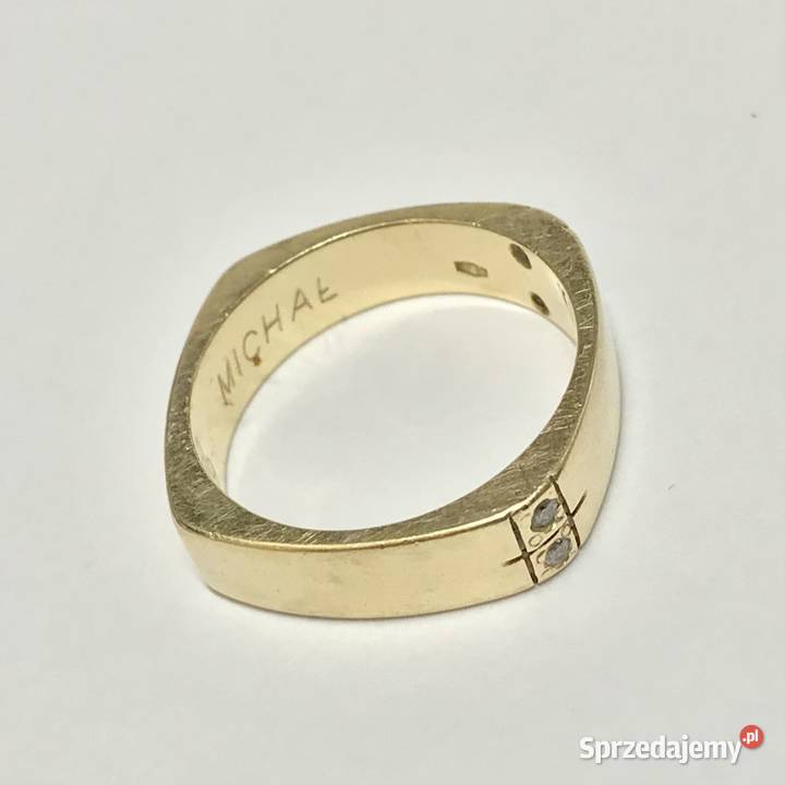 Złota OBRĄCZKA męska 14K oryginalna forma Biżuteria dla Panów Warszawa