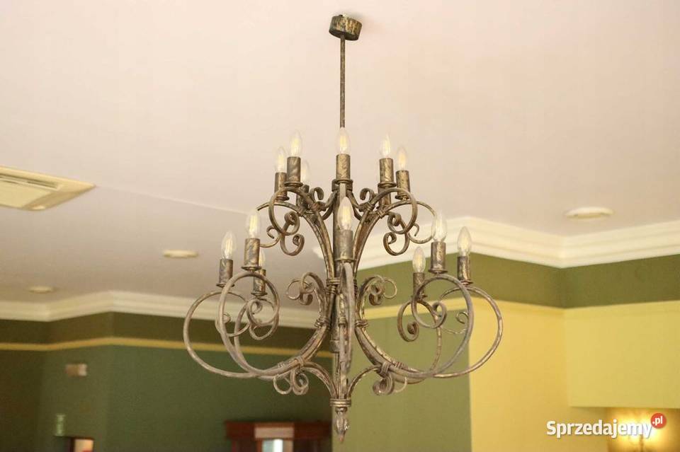 Kuty żyrandol 14ramienny masywny solidny ręczne Góra