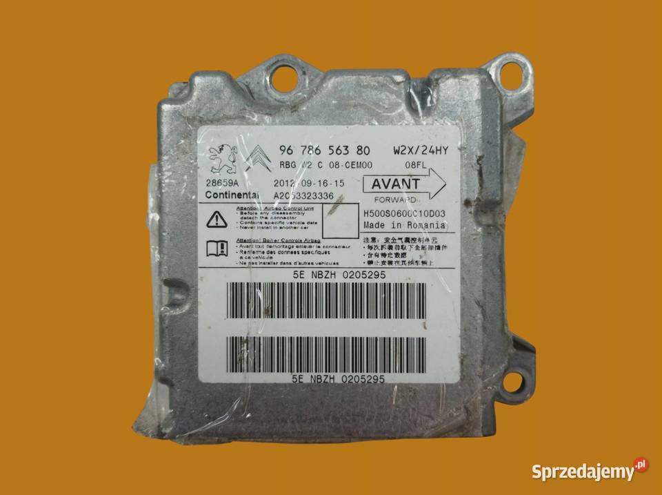 SENSOR AIRBAG 9678656380 Peugeot 508 I 2010