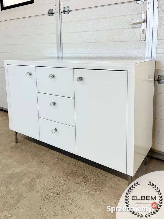 Szklana biała komoda Glamour mazowieckie Warszawa