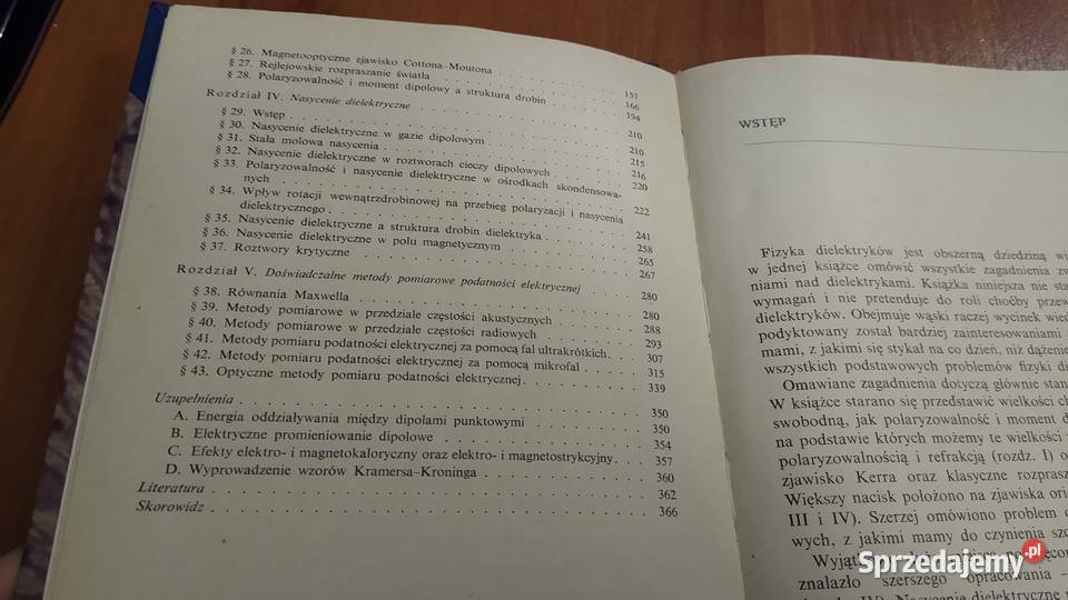 Fizyka dielektryków August Chełkowski 1972 Książki naukowe i popularnonaukowe pomorskie
