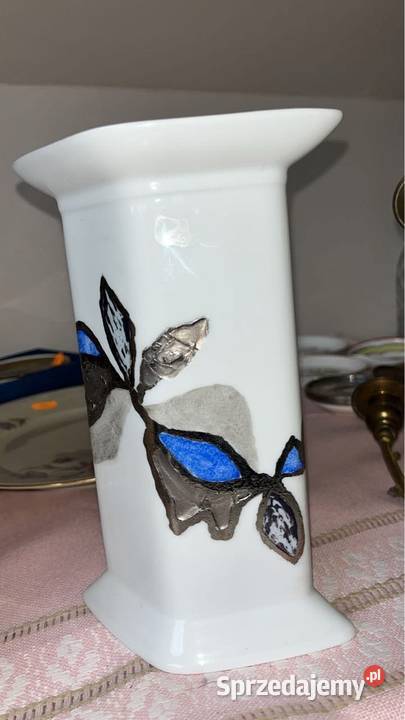 Wazon Kaiser Germany Ręcznie malowany Biała Gdańsk