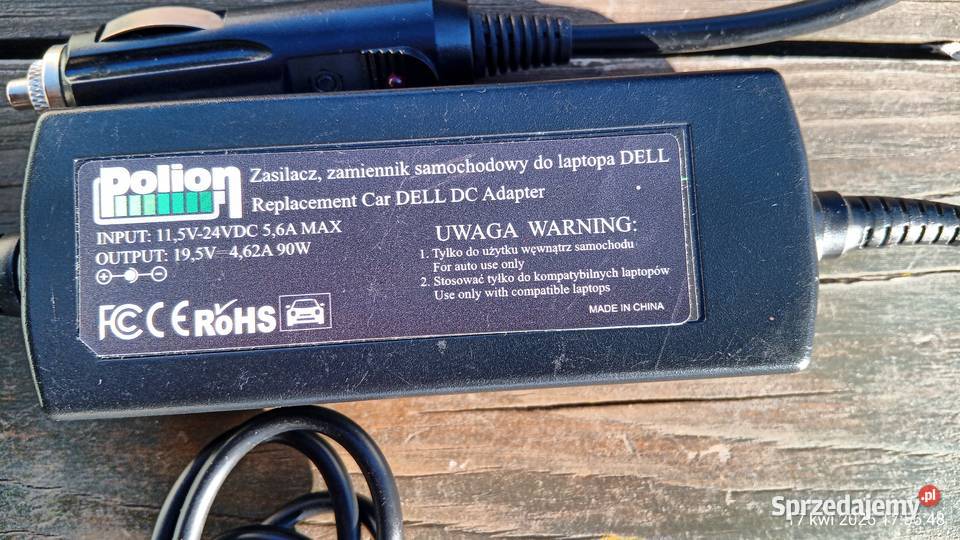 Zasilacz samochodowy 1224V 90W do laptopa DELL Żabno