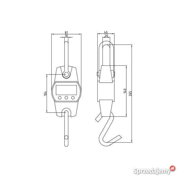 Waga hakowa magazynowa myśliwska 300 czarna Sklep Poczesna