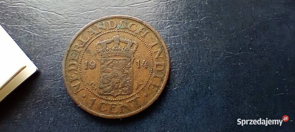 Stare monety 1 cent 1914 Holenderskie Indie Lesko