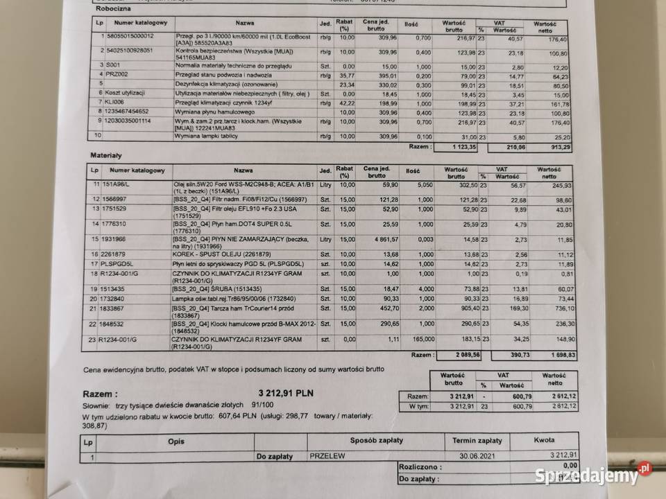 FORD TRANSIT COURIER 2018r SALON POLSKAKLIMA Ford Poznań