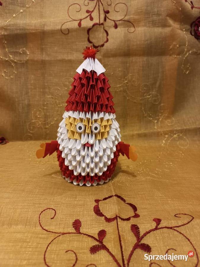 Mikołaj prezent dekoracja rękodzieło origami Rękodzieło Puławy