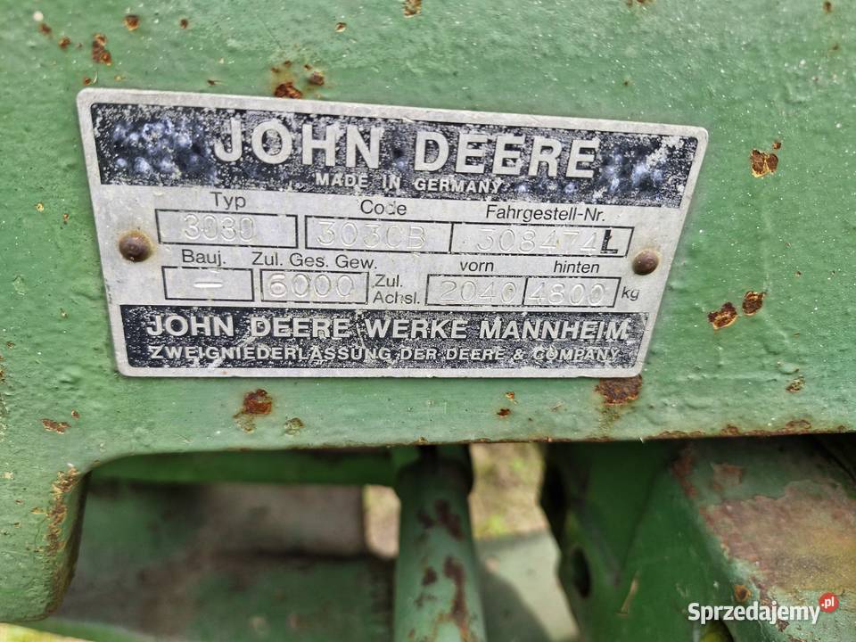 Ciągnik John Deere Zarejstrowany kujawsko-pomorskie Bydgoszcz