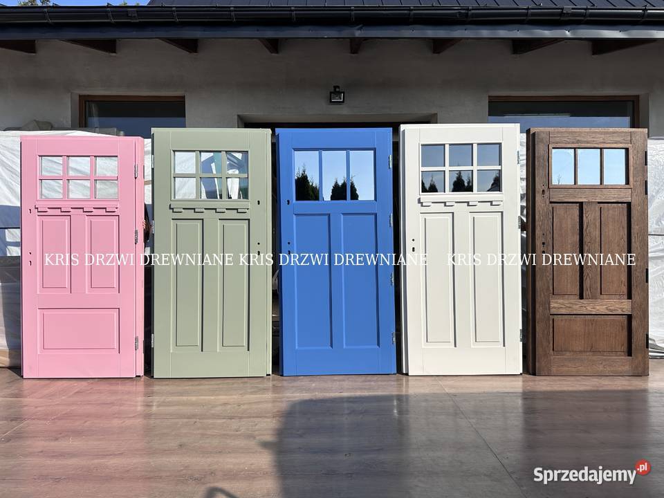 Drzwi zewnętrzne drewniane RĘKI AMERYKAŃSKIE Bielsko-Biała