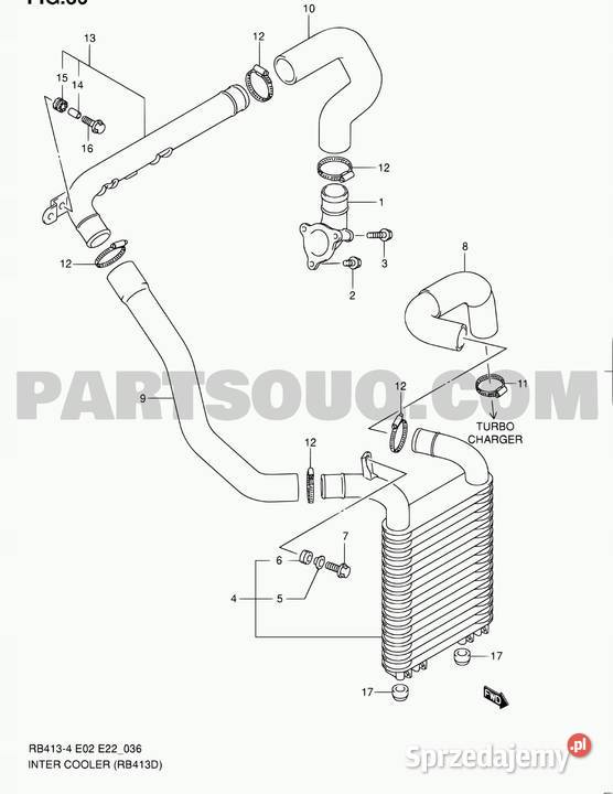 PRZEWÓD INTERCOOLERA SUZUKI WAGON R ORYGINAŁ