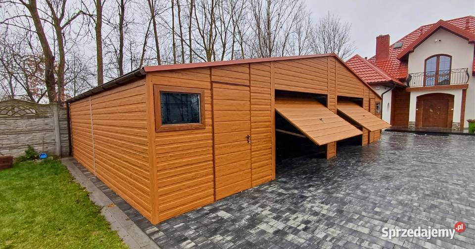Garaż blaszany drewnopodobny 4x5 producent 4x6 Sprzedaż łódzkie Piotrków Trybunalski sprzedam