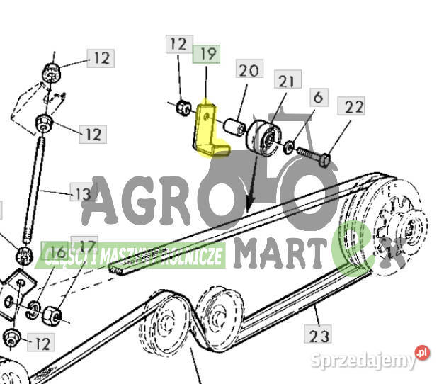 Z66865 Z59296 Z46254 UCHWYT CZERPAK JD Wichrów