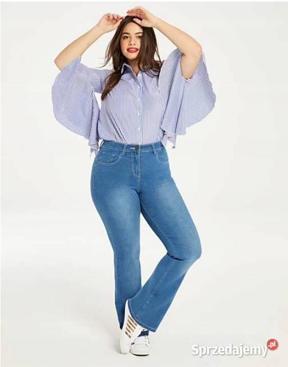 44 Anthology Jeansy damskie z wysokim stanem Bez wzoru Szczerbice