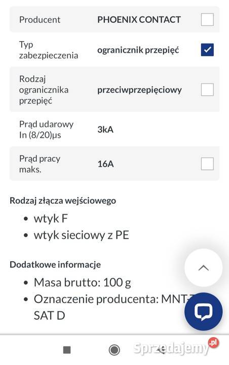 Phoenix Contact ogranicznik MNTTVSAT dolnośląskie sprzedam