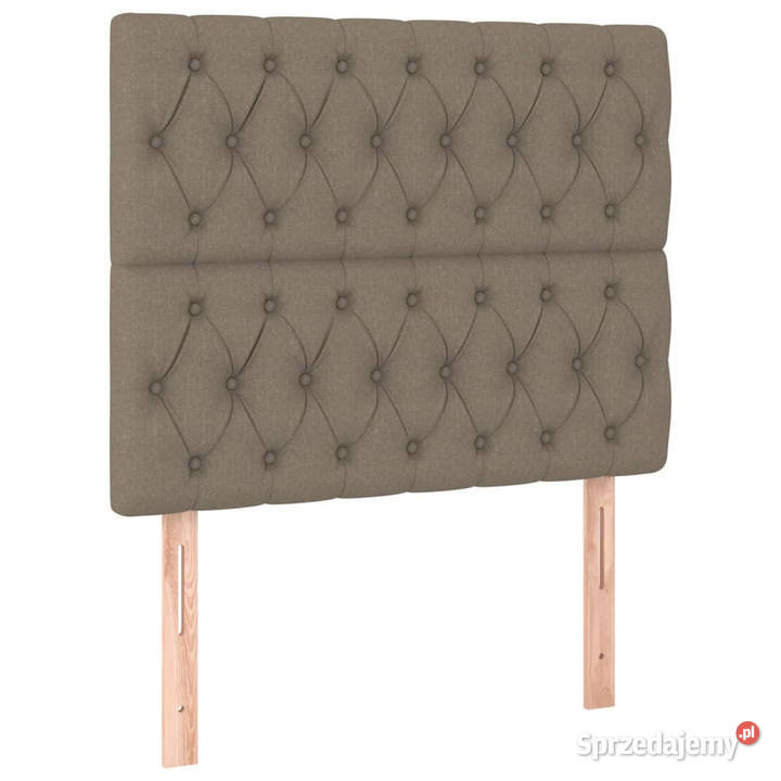 Łóżko kontynentalne z materacem taupe tkanina 193cm Warszawa