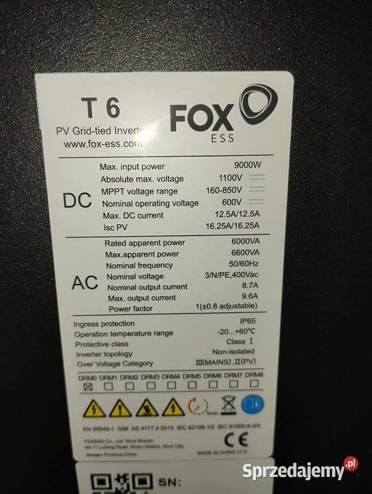 Falownik fox ess t6 Żarnowiec