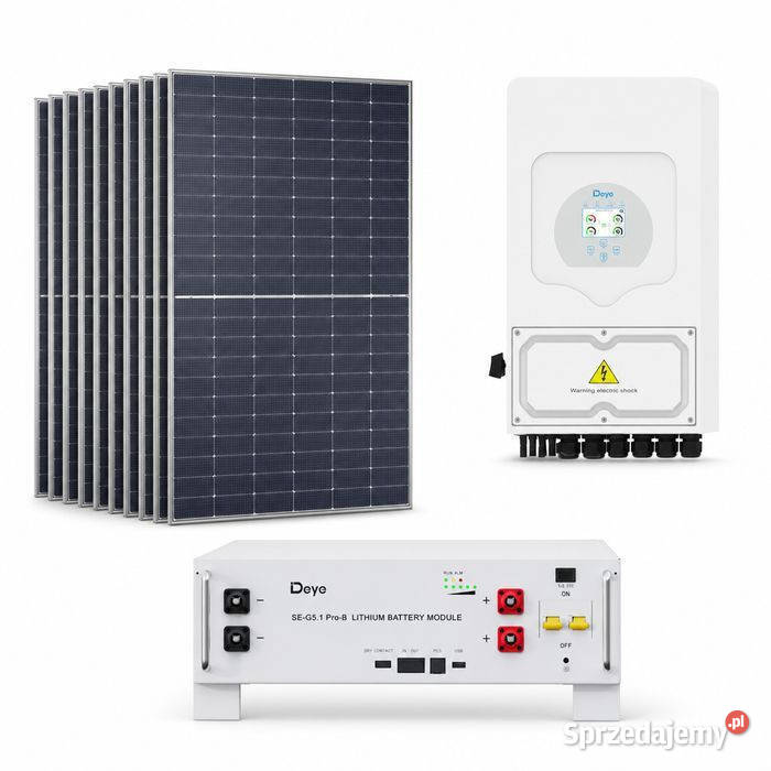Zestaw fotowoltaiczny hybrydowy 6 kWp falownik sprzedam