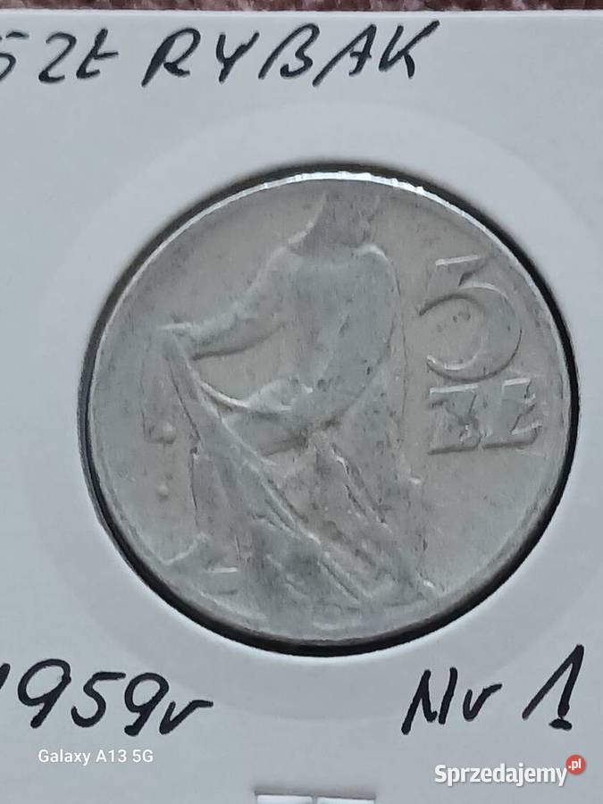 5 Złotych Rybak 1959 r 1 Numizmatyka Konin