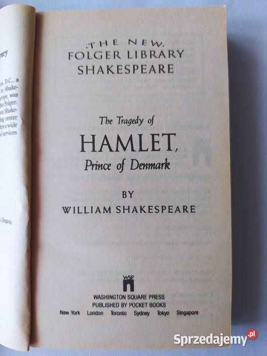 Hamlet William Shakespeare FOLGER SHAKESPEARE Hajnówka sprzedam
