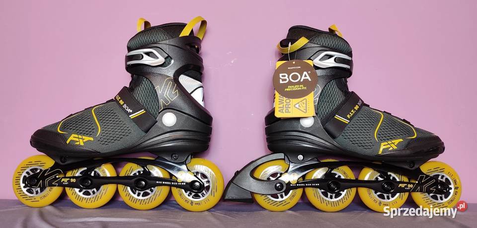 Fabrycznie NOWE Rolki K2 FIT 90 BOA Mens Fitness Skating Sport i Wypoczynek Jasień