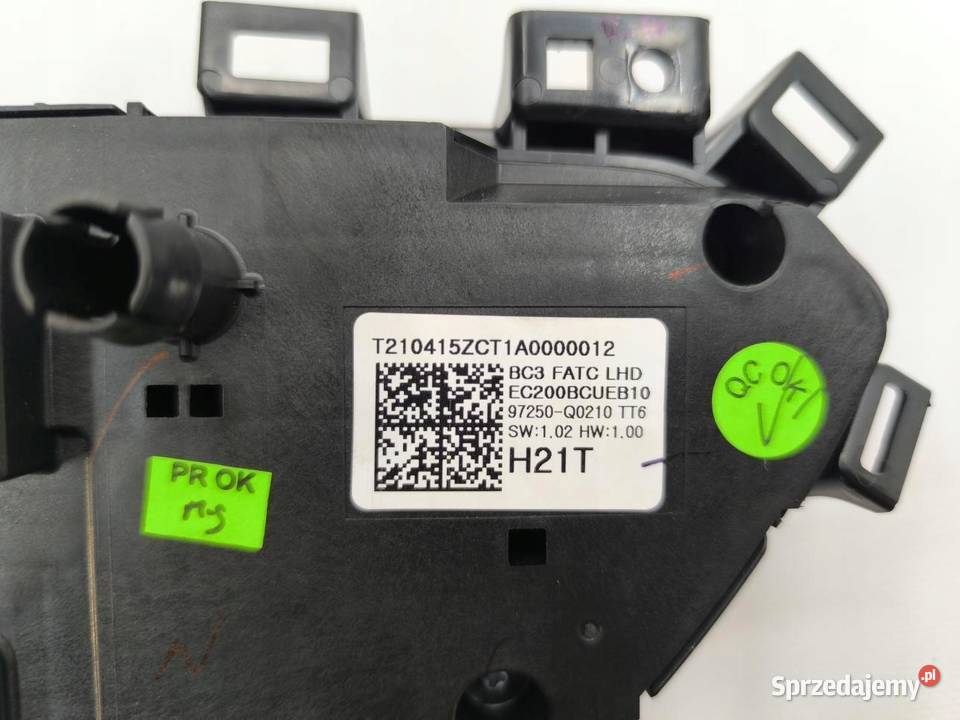 PANEL KLIMATYZACJI NAWIEWU HYUNDAI BAYON Panele sterowania, przełączniki wielkopolskie