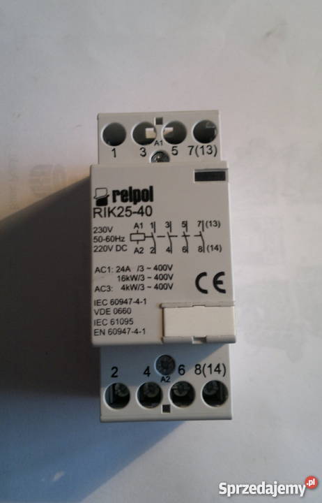 Stycznik RIK2540230 AC1 25A 400V Relpol śląskie
