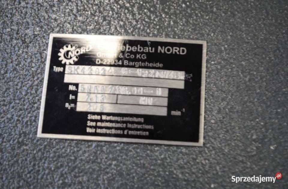 Motoreduktor 75kw 205obr z hamulcem NORD Kargowa sprzedam