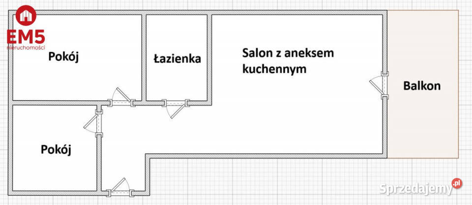 Mieszkanie do sprzedania Wasilków 47m2 3 Sprzedaż sprzedam