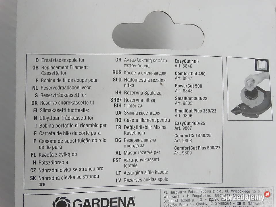 Kaseta Z Żyłką Gardena 530720 Nowa Oryginał lubelskie Biłgoraj