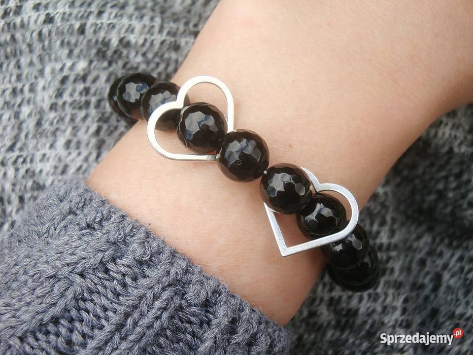 Bransoletka damska z Onyksu czarnego Biżuteria