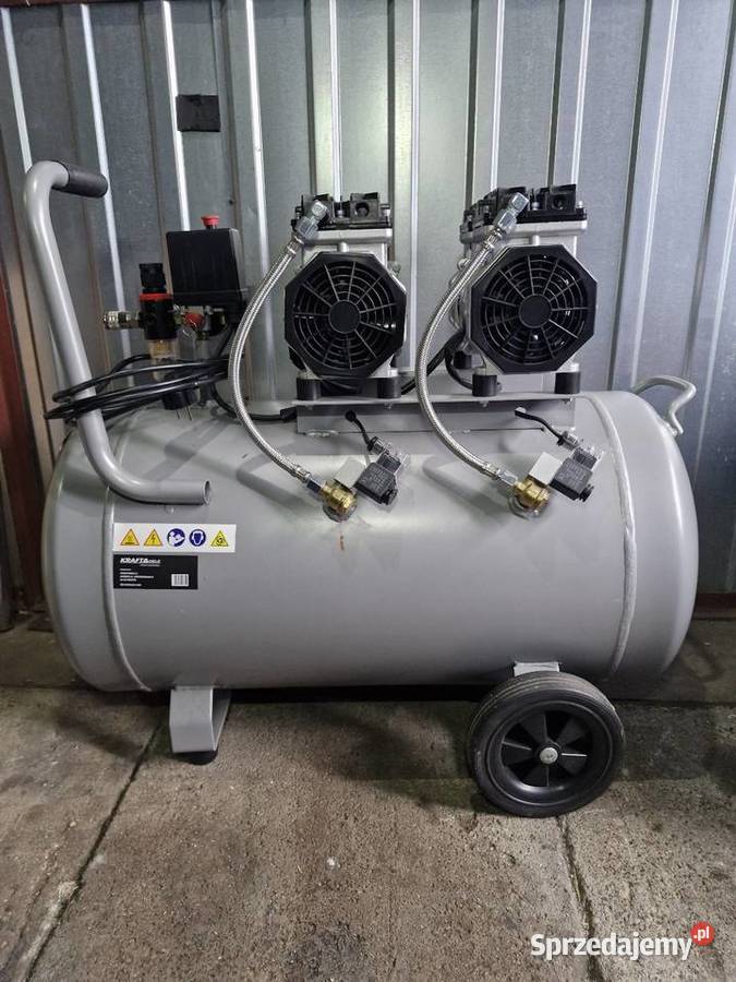 Kompressor bezolejowy KraftDele 100l 2x1500W