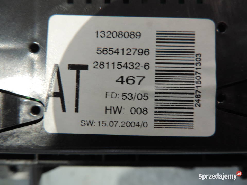 WYŚWIETLACZ OPEL ASTRA H 13208089 osobowe Liczniki i zegary Nowy Sącz
