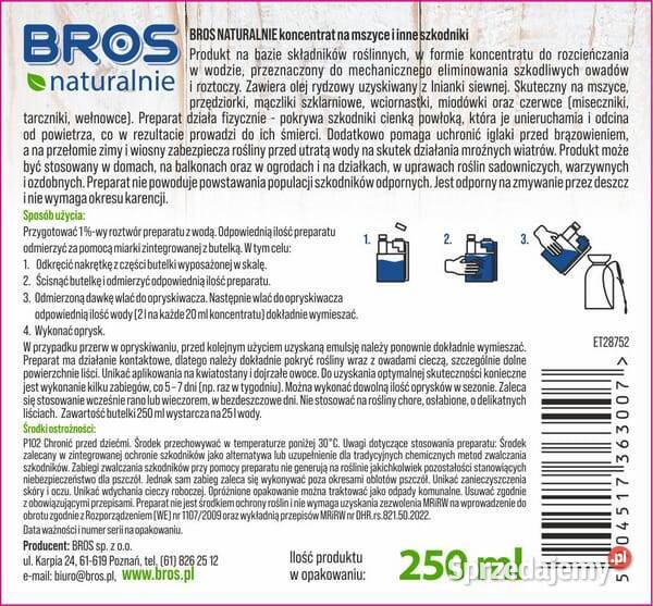 Koncentrat na mszyce i inne szkodniki NATURALNIE Kamionna sprzedam