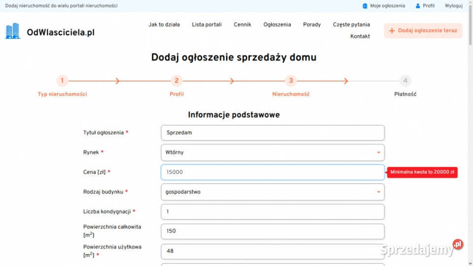 SPRZEDAM 12 udziału 50 Prawa Własności w