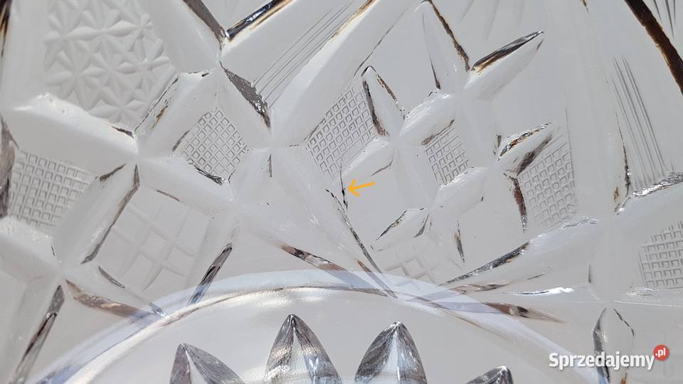 Kryształowa bomboniera 2 kryształ PRL Dąbrowa Górnicza