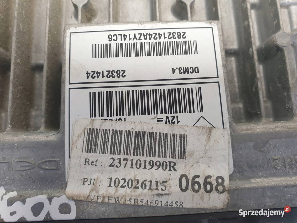 Renault Kangoo II 15 DCI STEROWNIK SILNIKA osobowe lubelskie Janów