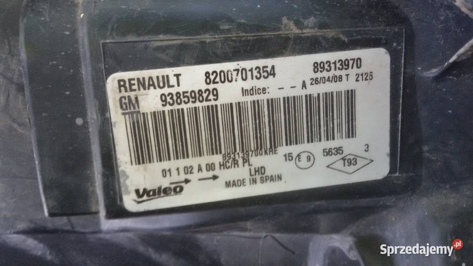 LAMPY PRZEDNIE RENO TRAVIC OPEL VIVARO Elbląg