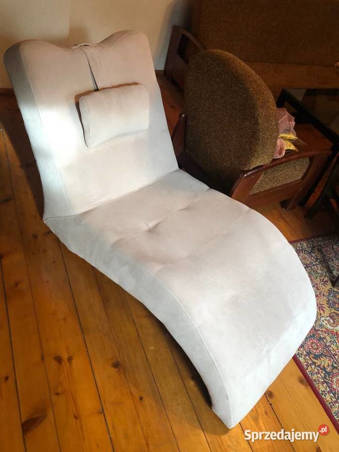 Szezlong Leżanka Relaksacyjna Welur Beżowy Stan Kraków