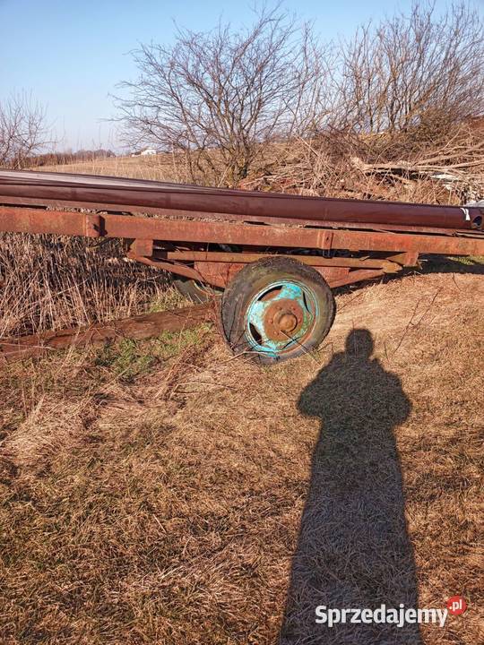 Przyczepa jednoosiowa dłużyca platformapodwozie Leśniczówka