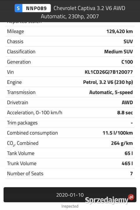SILNIK Opel Antara 32 V6 230 udokumentowane 138 Rudka sprzedam