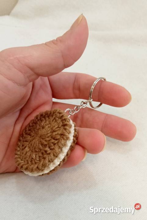 Ciasteczko Oreo wykonane na szydełku brelok Rękodzieło Łask